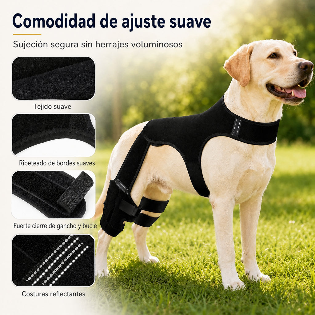 RearGuard Dog Rear Leg Support Brace - Férula de soporte para patas traseras de perro antideslizante para estabilidad en
