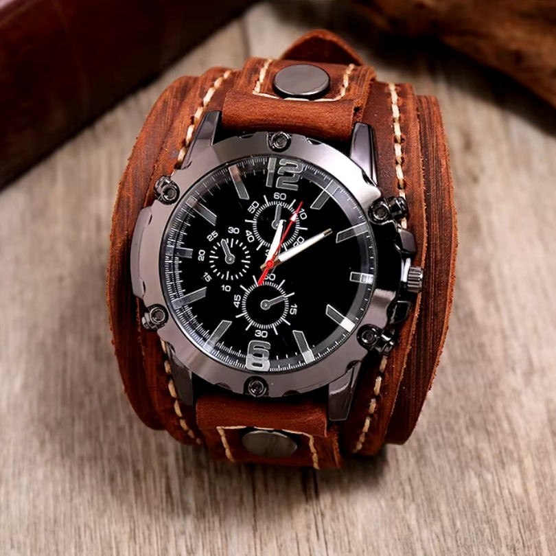 Reloj clásico con correa de cuero