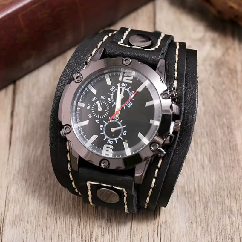 Reloj clásico con correa de cuero