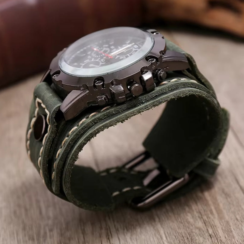 Reloj clásico con correa de cuero