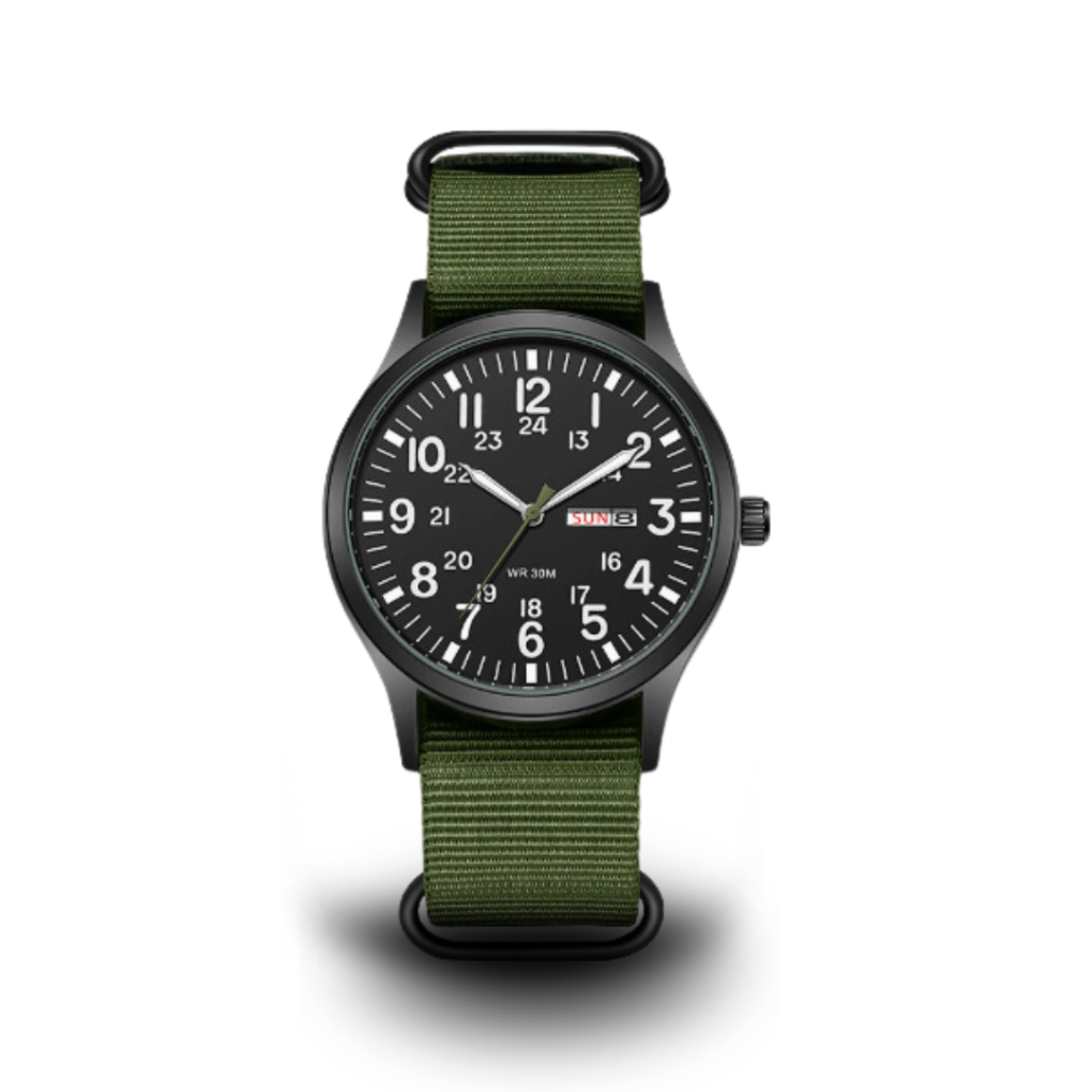 Reloj de campaña para hombre con esfera luminosa