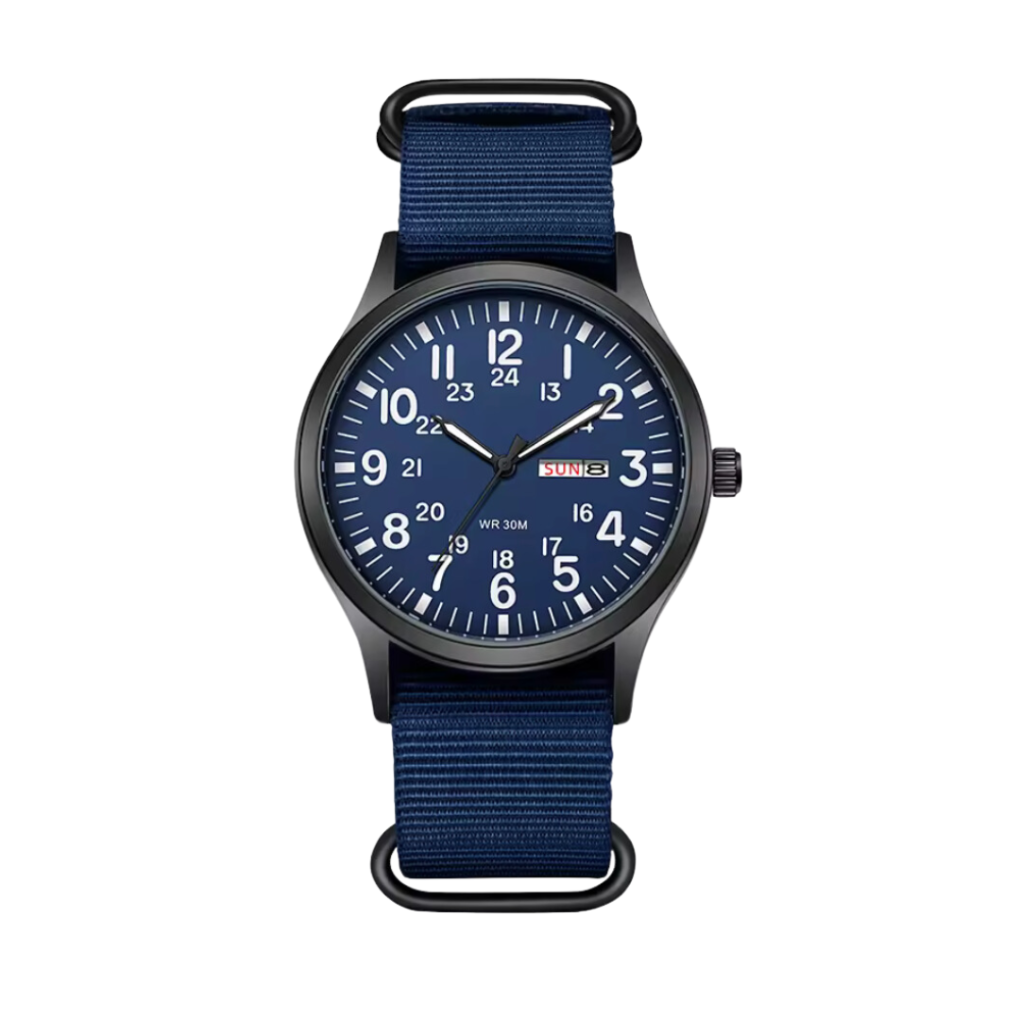 Reloj de campaña para hombre con esfera luminosa