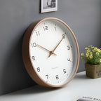 Reloj de pared nórdico | Diseño minimalista con marco de madera