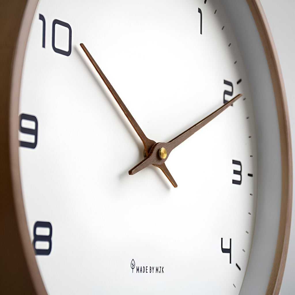 Reloj de pared nórdico | Diseño minimalista con marco de madera