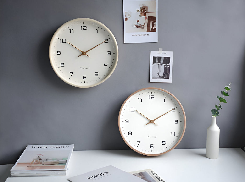 Reloj de pared nórdico | Diseño minimalista con marco de madera
