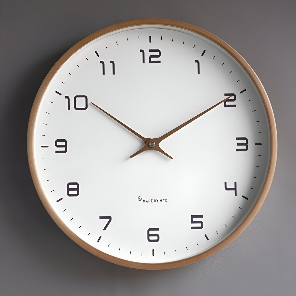 Reloj de pared nórdico | Diseño minimalista con marco de madera