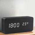 Reloj despertador inteligente LED | Diseño moderno de madera con control por voz