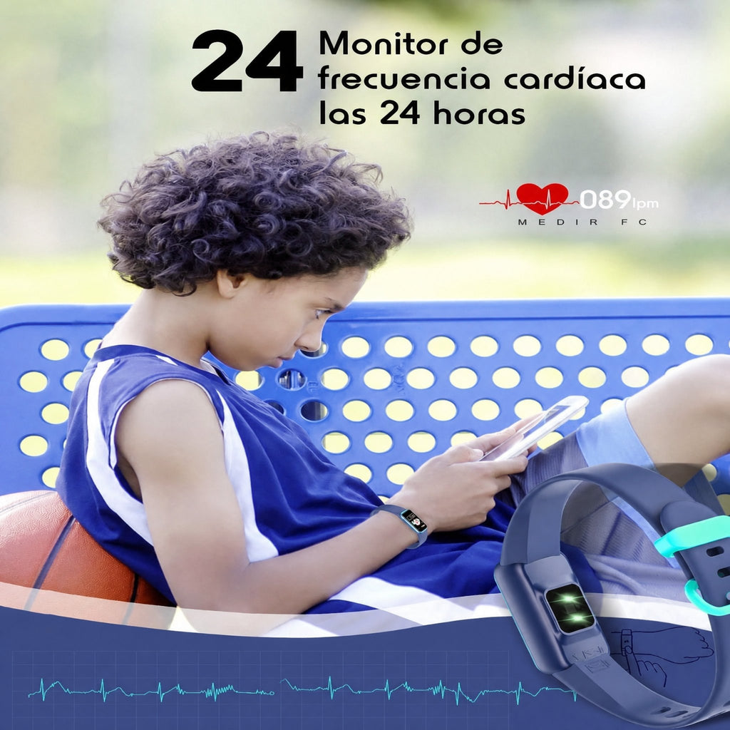 Reloj inteligente para niños con GPS, seguimiento de actividad y funciones de salud – Viona