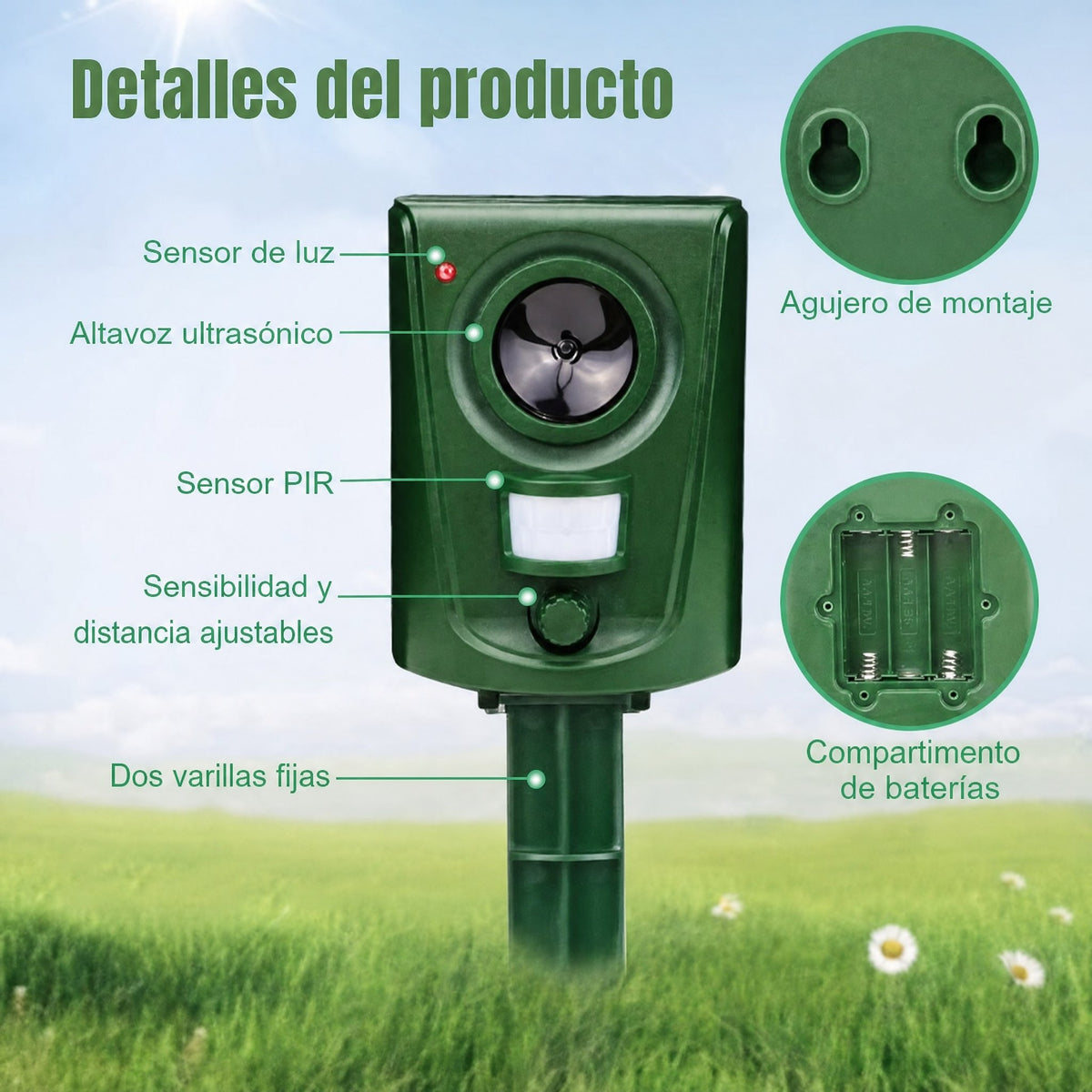 Repelente Ultrasónico Inteligente para Gatos