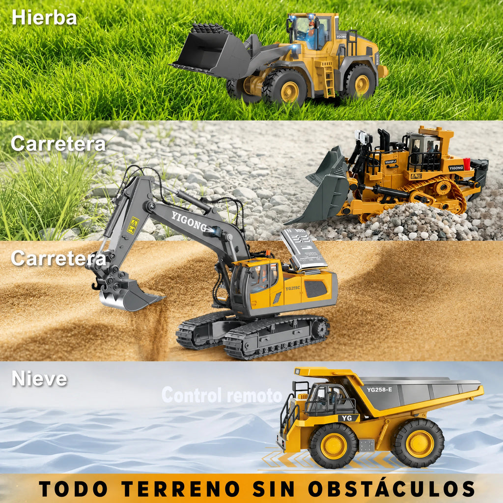 Set de construcción RC de 4 vehículos