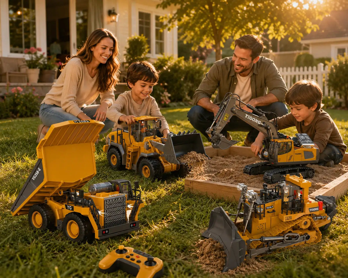 Set de construcción RC de 4 vehículos