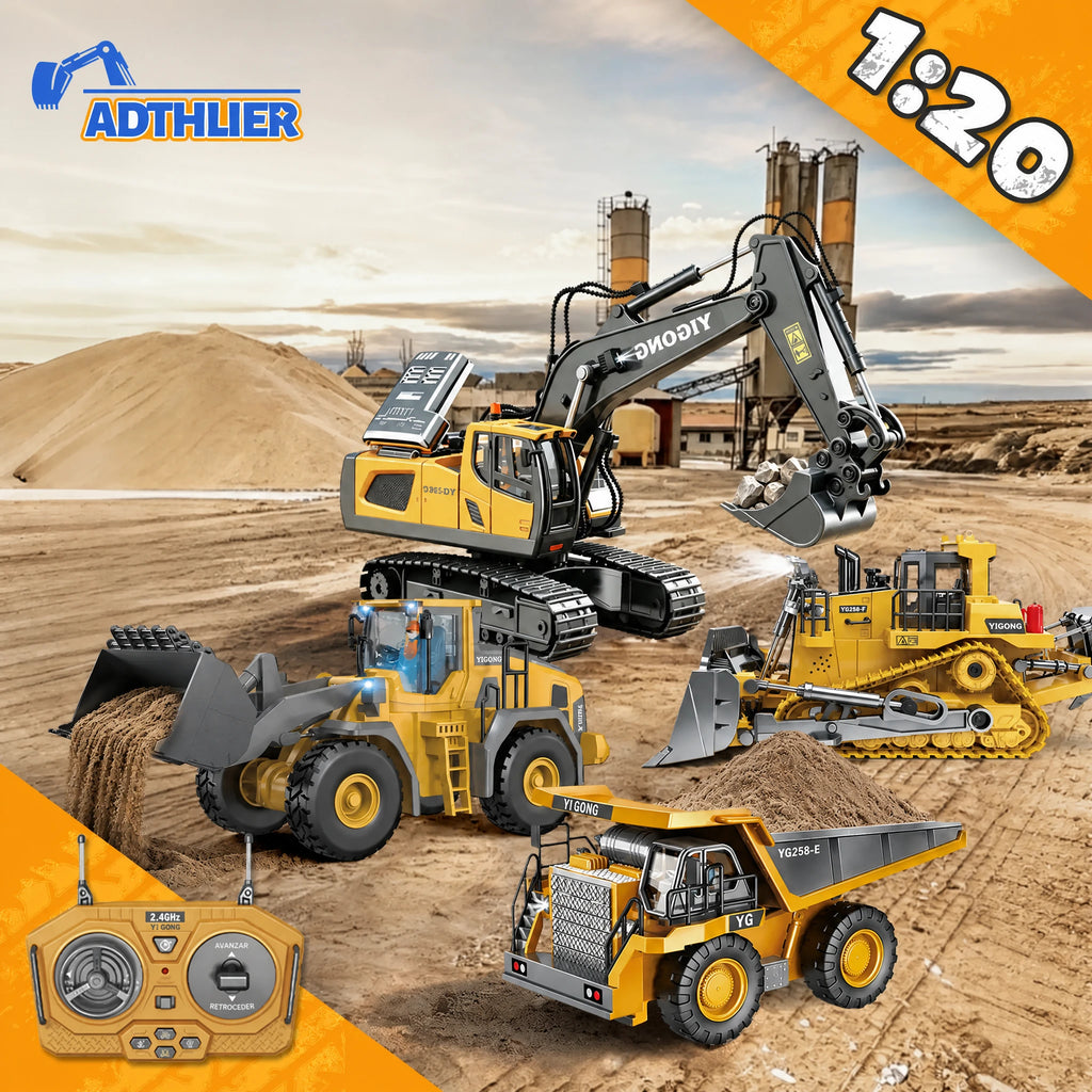 Set de construcción RC de 4 vehículos