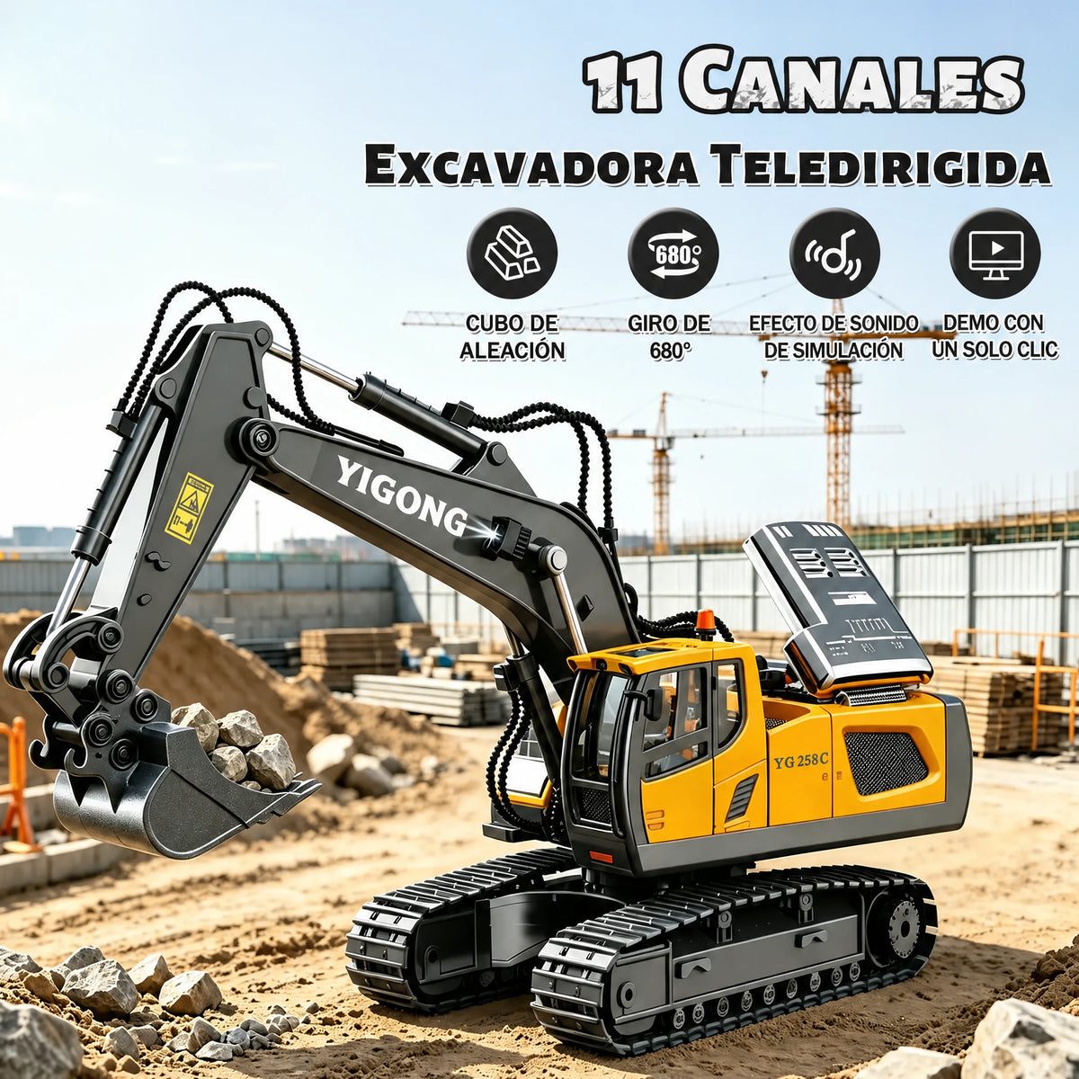 Set de construcción RC de 4 vehículos