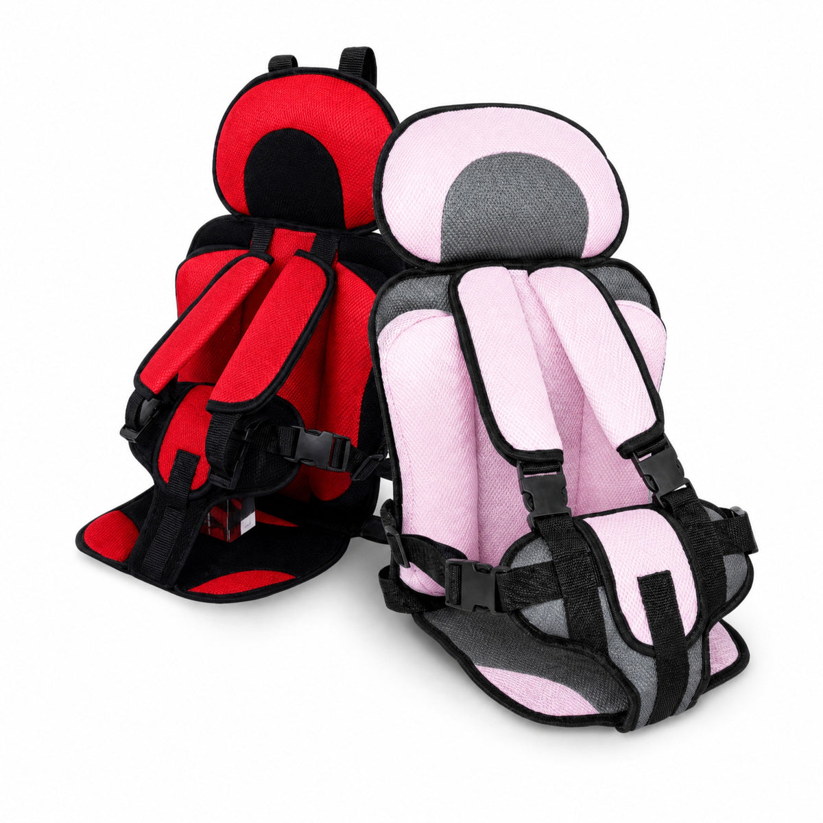 Silla de coche portátil con arnés de cinco puntos