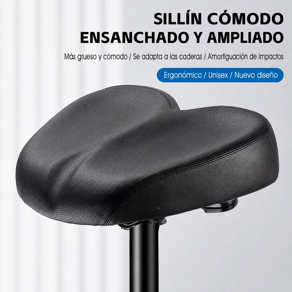 Sillín ancho para bicicletas