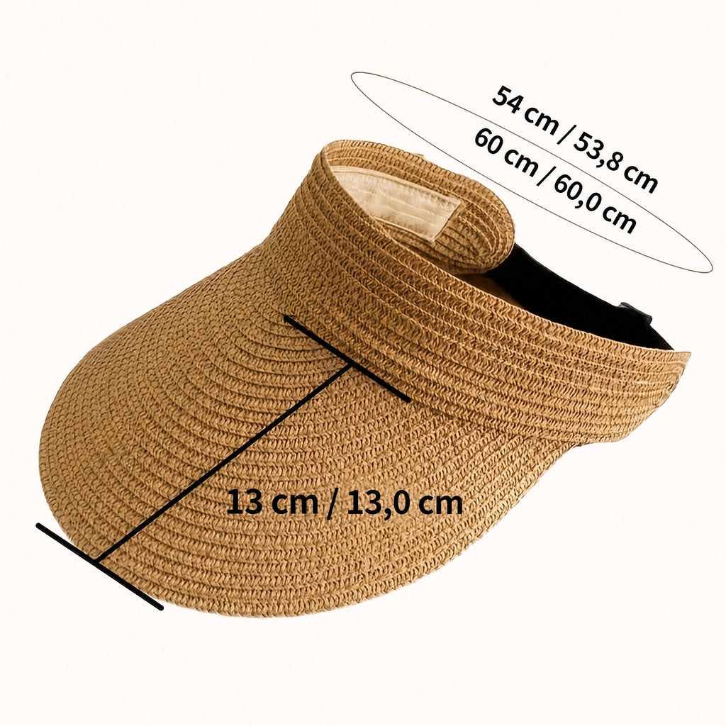 Sombrero de sol plegable para mujer con ala ancha – Ligero y con protección UV