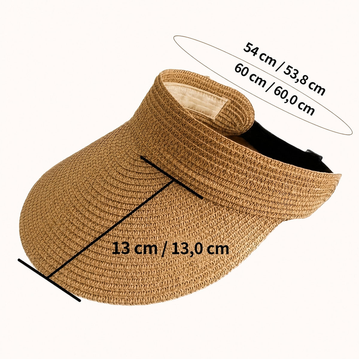 Sombrero de sol plegable para mujer con ala ancha – Ligero y con protección UV