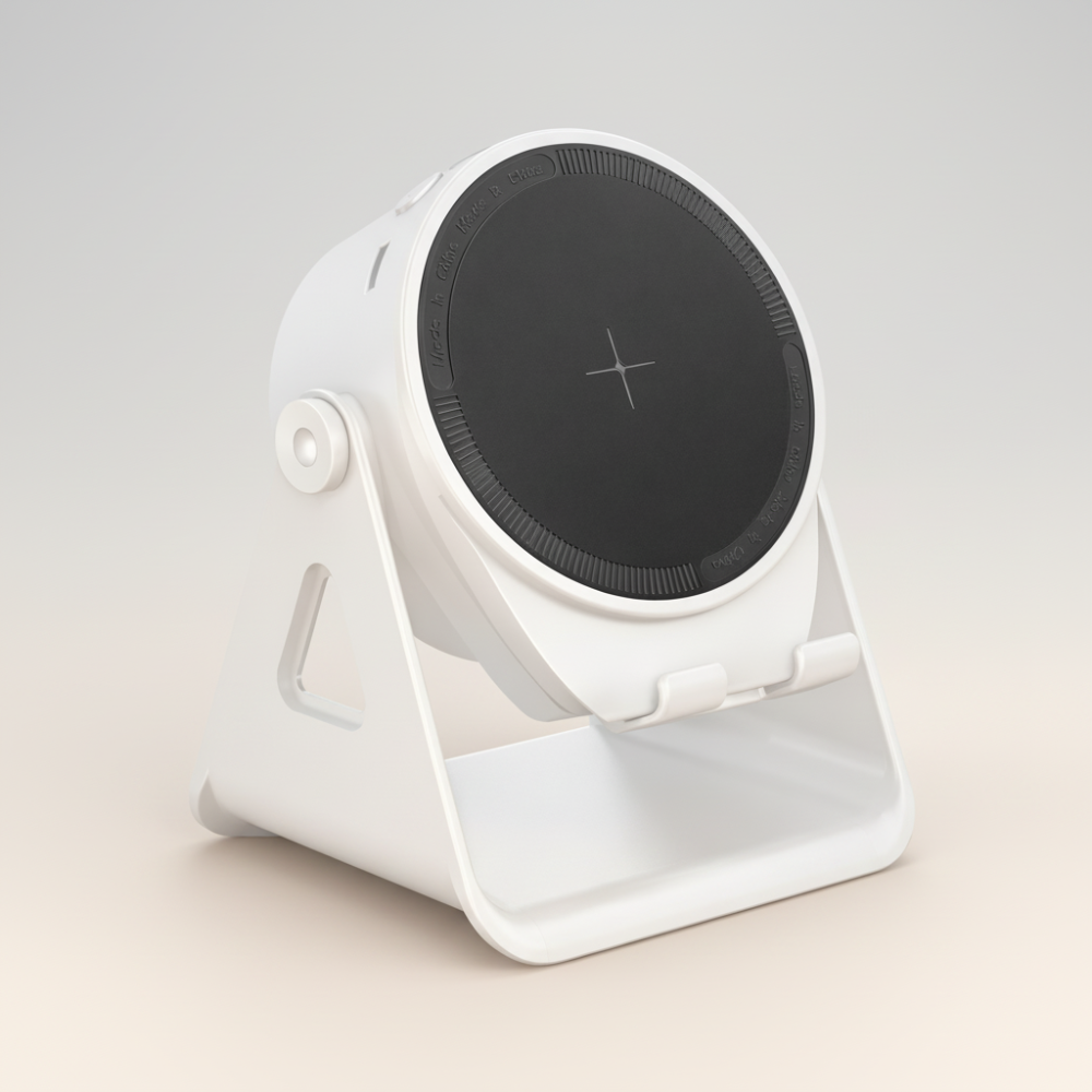 Soporte de móvil por inducción con altavoz Bluetooth y cargador inalámbrico