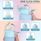 Botella de agua versátil con un diseño motivador
