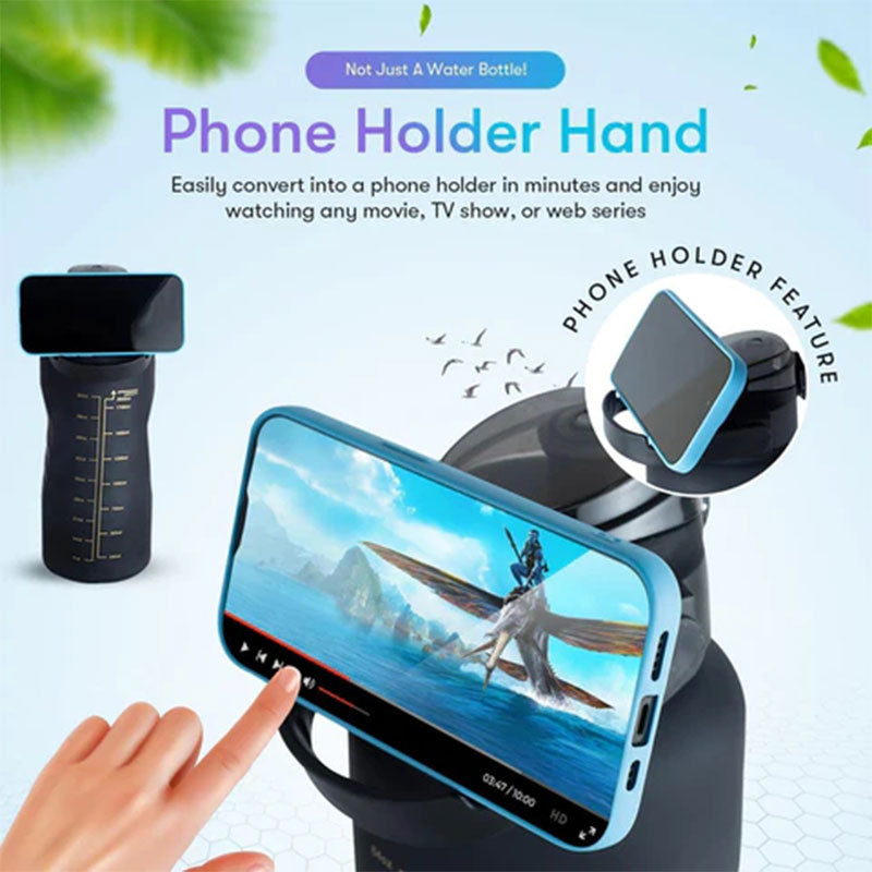 Botella de agua versátil con un diseño motivador