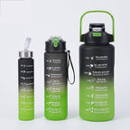 Botella de agua versátil con un diseño motivador