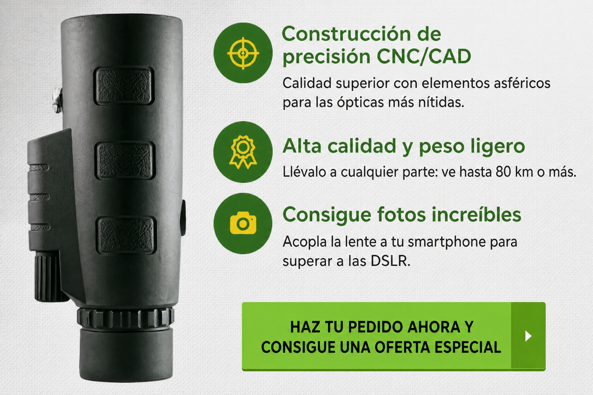Starscope HD Monocular - Monocular de alta potencia con soporte para smartphone y trípode – Telescopio monocular imperme
