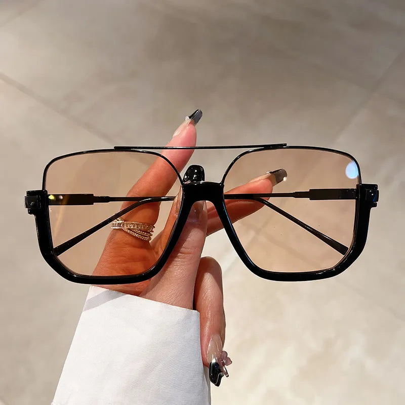 Gafas de sol cuadradas extragrandes para mujer con protección UV