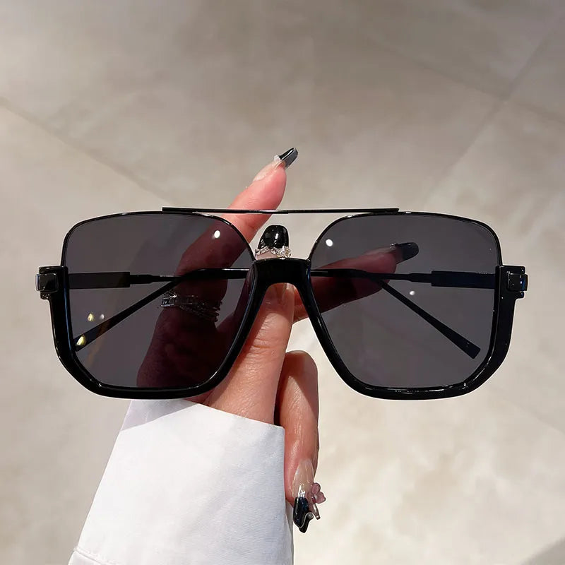 Gafas de sol cuadradas extragrandes para mujer con protección UV