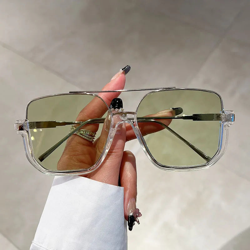 Gafas de sol cuadradas extragrandes para mujer con protección UV