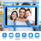 Tableta infantil de 20 cm para aprender con control parental y protección ocular