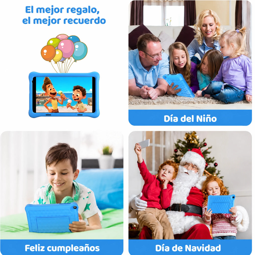 Tableta infantil de 20 cm para aprender con control parental y protección ocular