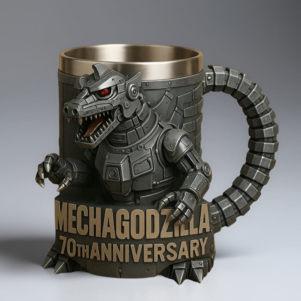 Taza de café con figura de monstruo 3D de cerámica esculpida