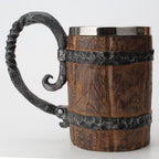 Taza doble rústica vikinga nórdica