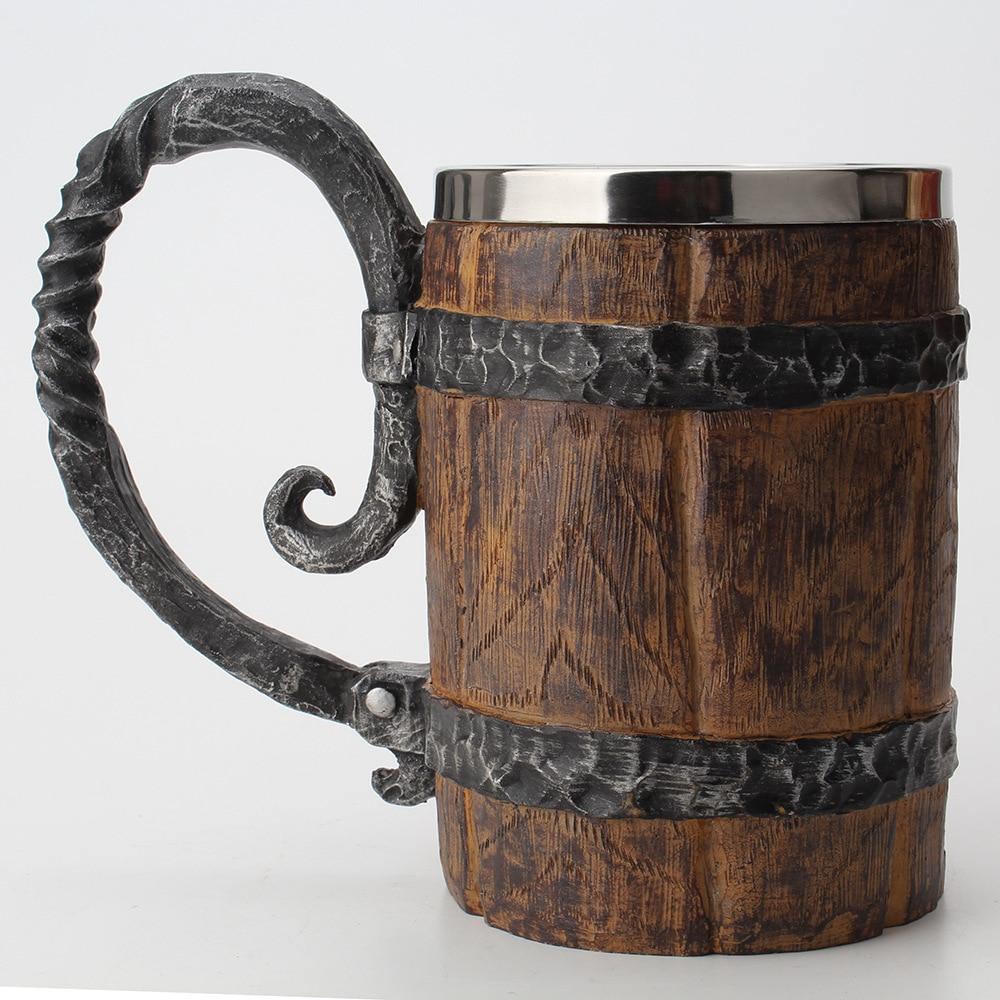 Taza doble rústica vikinga nórdica
