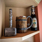Taza doble rústica vikinga nórdica