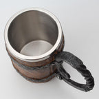 Taza doble rústica vikinga nórdica