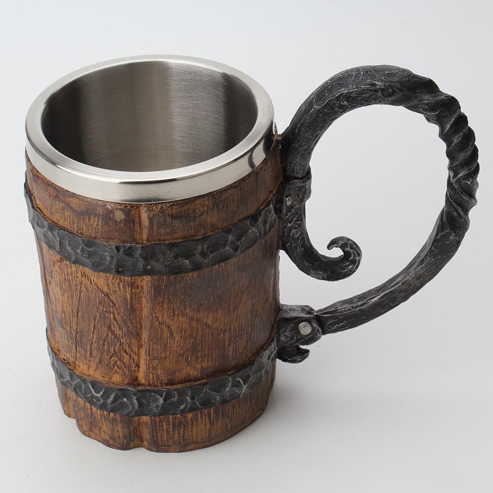 Taza doble rústica vikinga nórdica