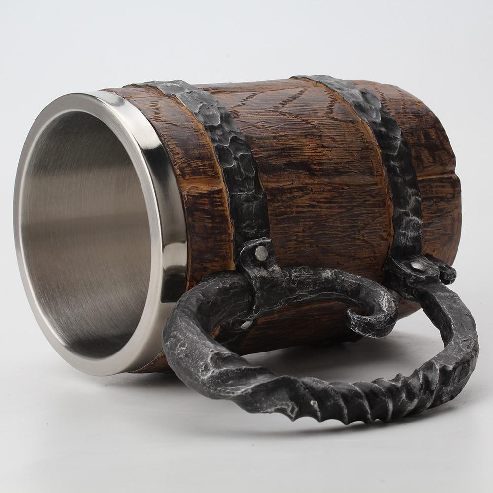 Taza doble rústica vikinga nórdica