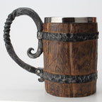 Taza doble rústica vikinga nórdica