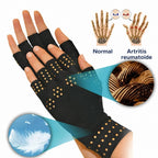 ThermaFlex Fingerless Arthritis Gloves | Guantes de compresión magnéticos para aliviar el dolor de la artritis - Mejora 