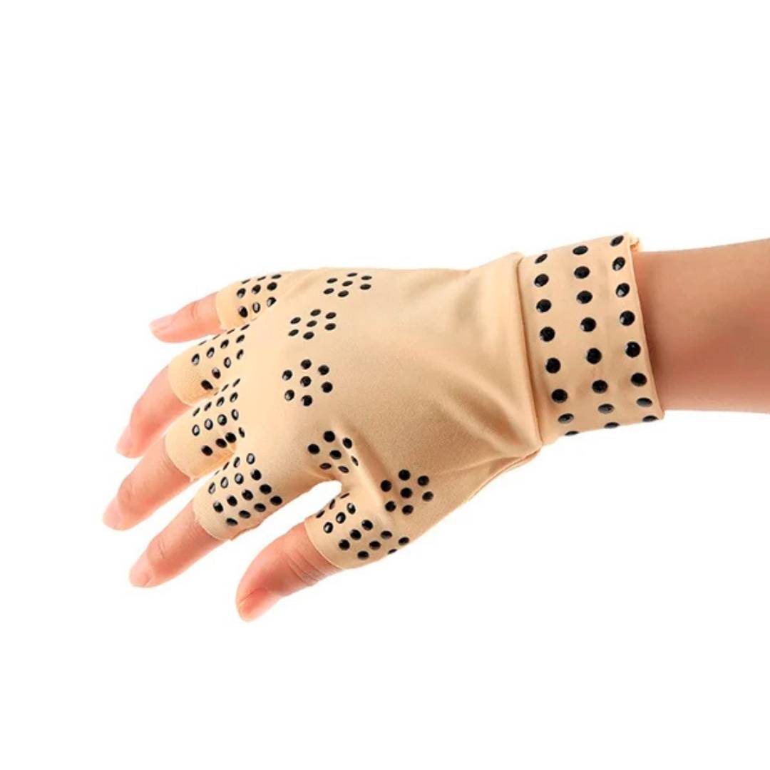 ThermaFlex Fingerless Arthritis Gloves | Guantes de compresión magnéticos para aliviar el dolor de la artritis - Mejora 