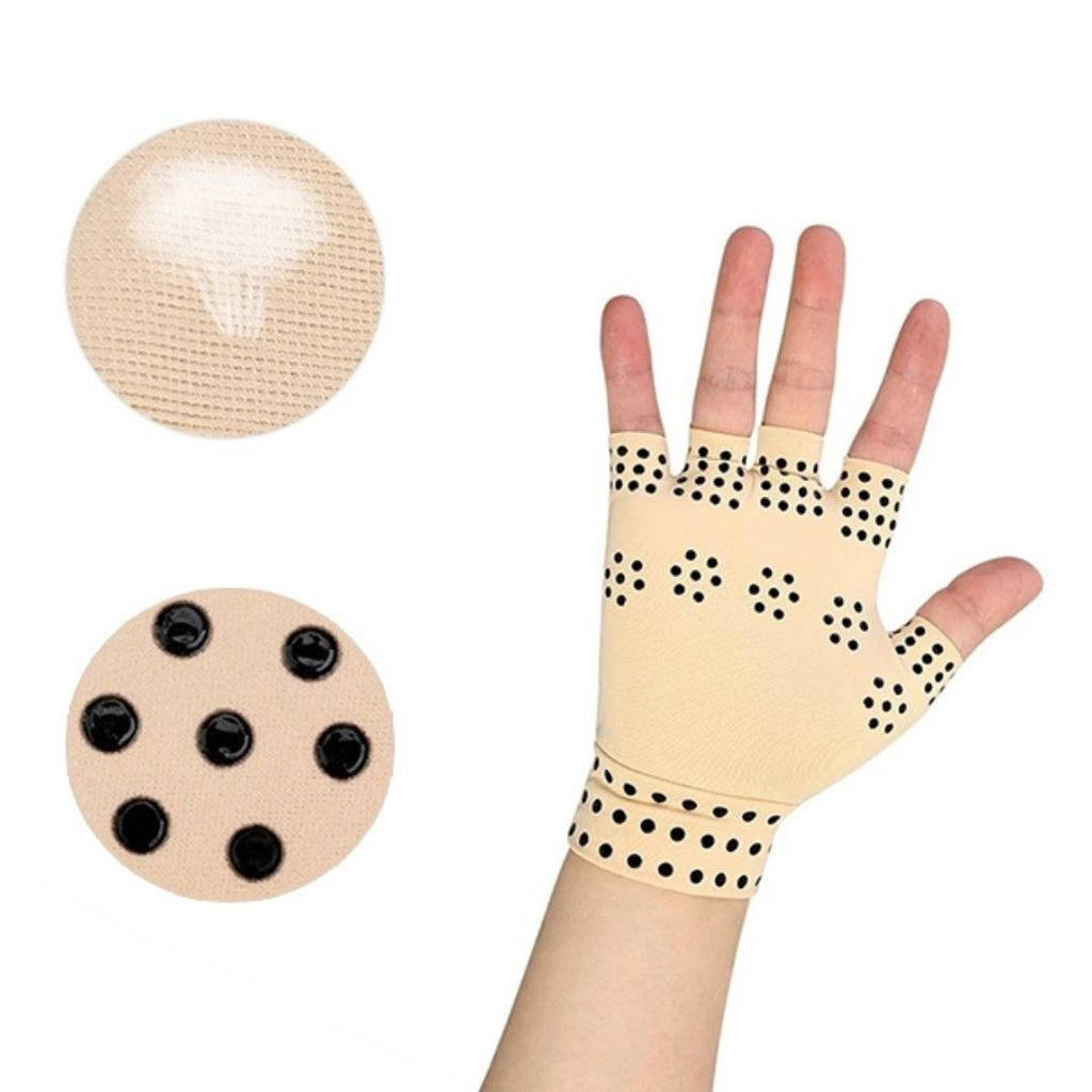 ThermaFlex Fingerless Arthritis Gloves | Guantes de compresión magnéticos para aliviar el dolor de la artritis - Mejora 