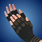 ThermaFlex Fingerless Arthritis Gloves | Guantes de compresión magnéticos para aliviar el dolor de la artritis - Mejora 