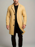 Abrigo largo de tweed para hombre