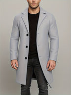 Abrigo largo de tweed para hombre