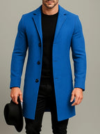 Abrigo largo de tweed para hombre