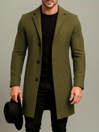 Abrigo largo de tweed para hombre