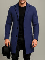 Abrigo largo de tweed para hombre