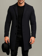Abrigo largo de tweed para hombre