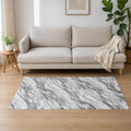 Alfombra de pelo sintético efecto mármol Bliss & Beyond con base acolchada de espuma